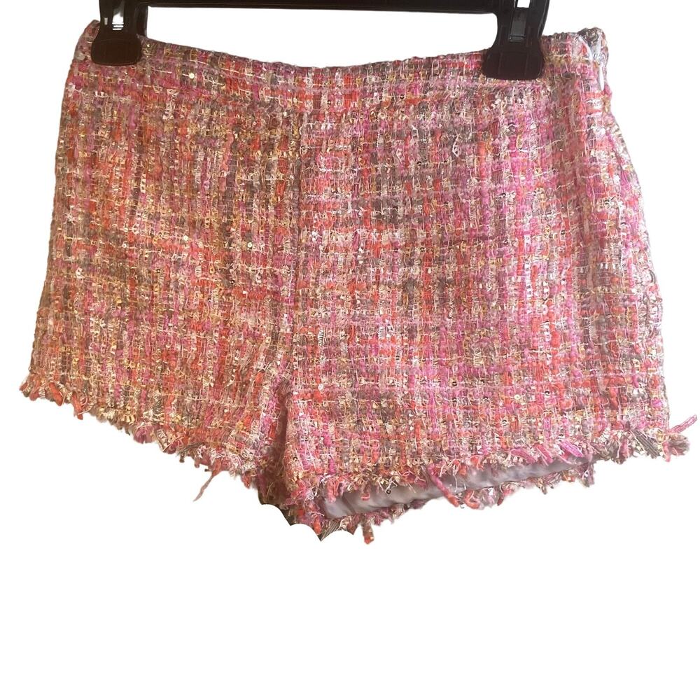 NWT Girls FOREVER 21 Multicolored Pink Gold Woven Shorts Size 13/14